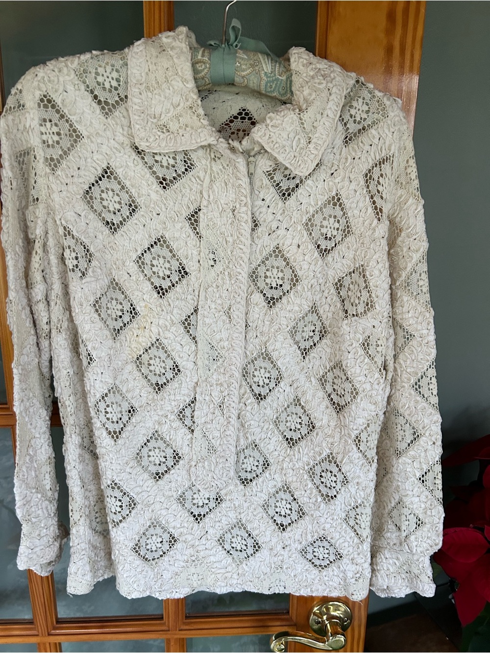 1930s Lace Blouse Small